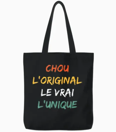 L'original L'unique Chou Garçon Prénom Chou Tote Bags - Black