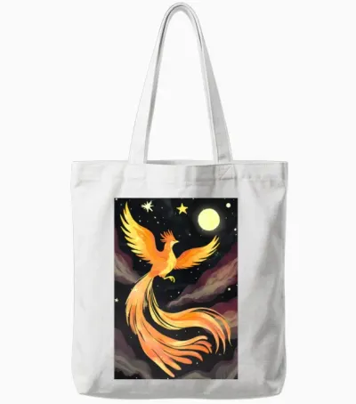 Phoenix Night Flight Tote Bags - White