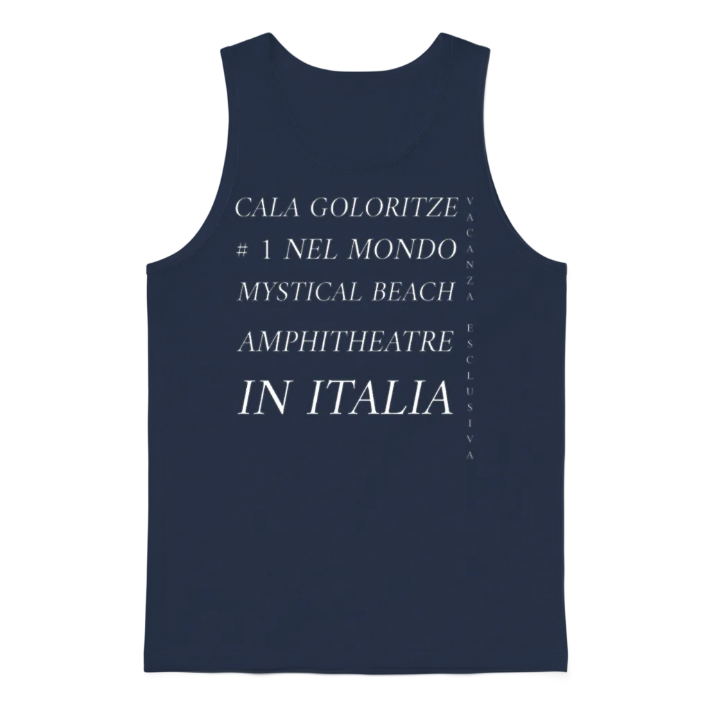 The Mystical Beach of Italy Summer & Unisex Tank Top - Navy