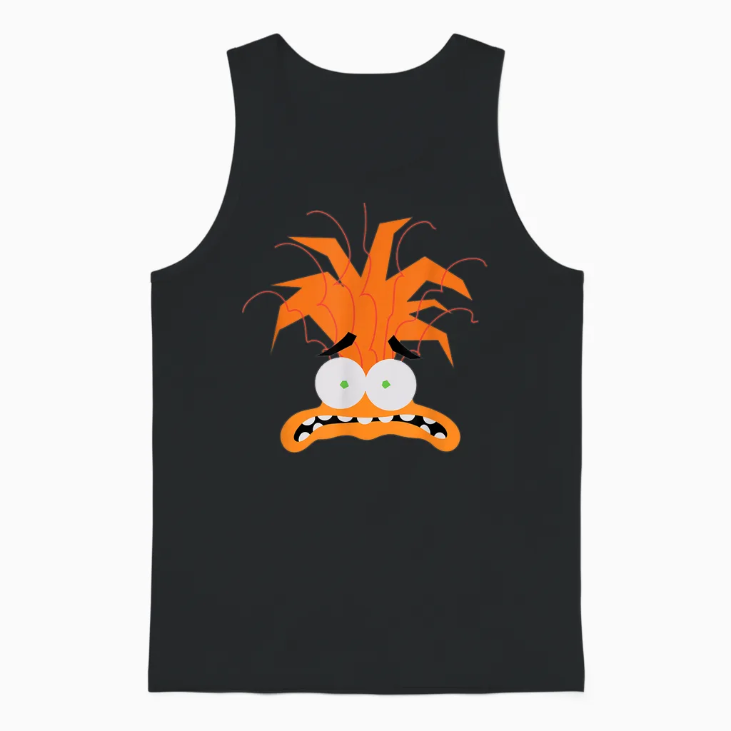 Disney Pixar Inside Out 2 Anxiety Big Head Logo Unisex Tank Top in Black