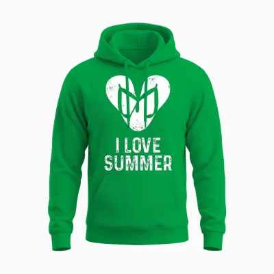 Tongs Blanches En Forme De Cœur I Love Summer Pour Hommes, Femmes, Enfants T-Shirt Haut De Gamme Unisex Hoodie - Irish Green