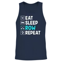 Rowing Crew Eat Sleep Row Repeat Unisex Tank Top - Navy – 2