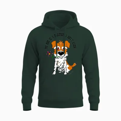 Dog Jack Russell Dog Unisex Hoodie - Forest
