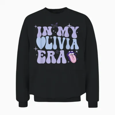 Retro in My Olivia Era for Men Women Unisex Sweatshirt - Black
