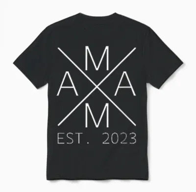 Mama Seit 2023 Mama Est. 2023 Stolze Mama 2023 Unisex T-Shirt - Black