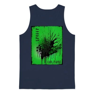 Street Culture Grunge Style Unisex Tank Top - Navy