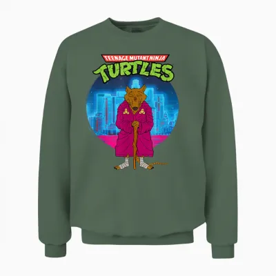 Mademark X Teenage Mutant Ninja Turtles - Original Teenage Mutant Ninja Turtles Splinter the Rat Unisex Sweatshirt - Military Green