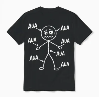 Aua Au Dem Alter Entsprechen Guter Zustand Lustig Geburtstag Unisex T-Shirt - Black