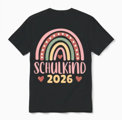 Kinder Schule Erstklässler Einschulung - Endlich Schulkind 2026 Unisex T-Shirt - Black