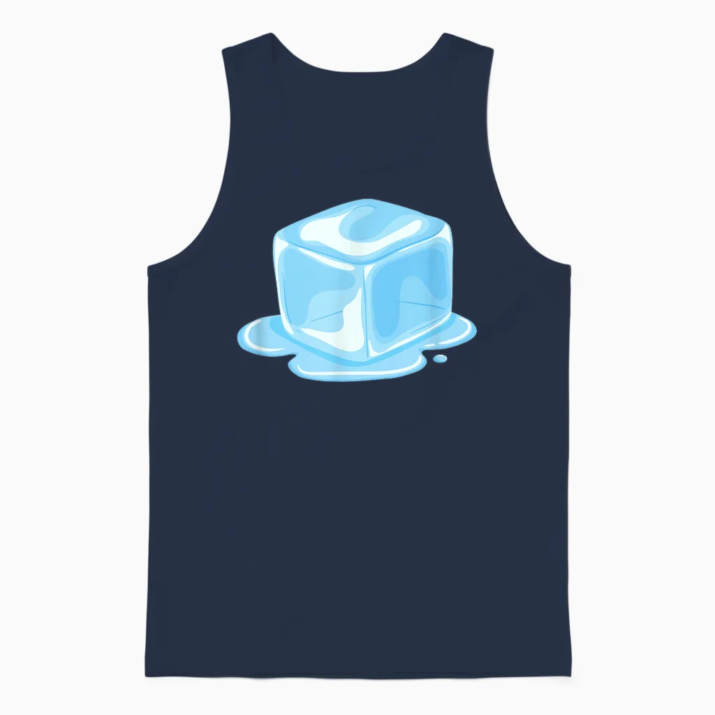 Süßer Geschmolzener Eiswürfel, Geschenk Unisex Tank Top in Navy