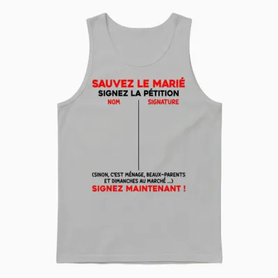Save the Groom Funeral Vie De Bachel Evg Future Groom T-Shirt, Black, S Unisex Tank Top - Ash