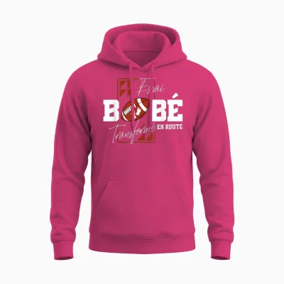 Trial Transformed Baby into Road Rugbyman Future Dad Sporty Unisex Hoodie - Heliconia