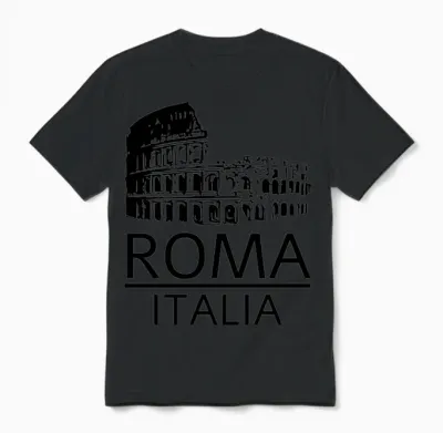 Roma Italia Unisex T-Shirt - Black