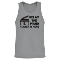 Piano Player Funny Piano Keyboard Piano Music Unisex Tank Top - Sport Grey – 2