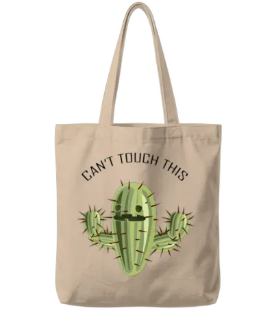 Cactus Funny Saying Tote Bags - Natural