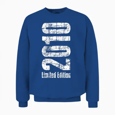 15 Years Boy Girl Birthday 15 Years Limited Edition 2010 Unisex Sweatshirt - Royal