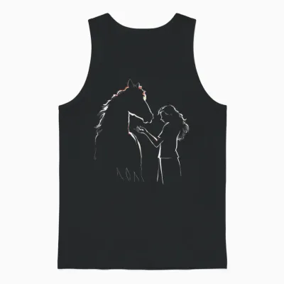 Pferd Und Mädchen Süßes Reiter Motiv Stall Und Reiten Pferde Unisex Tank Top - Black