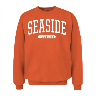 College Style Seaside Florida Unisex Sweatshirt - Orange