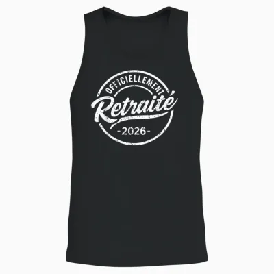 Homme Retraite Homme Officiellement Retraité 2026 Unisex Tank Top - Black