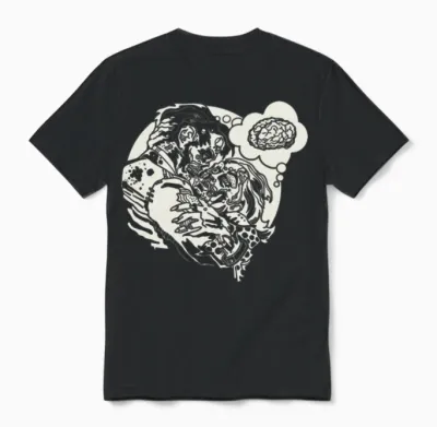 Funny Zombie Love Unisex T-Shirt - Black