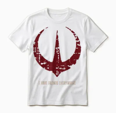 Star Wars Andor I Have Friends Everywhere Quote Rebel Logo Unisex T-Shirt - White