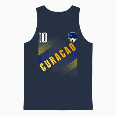 Curacao Flag Curacaoan Pride Lovers Unisex Tank Top - Navy