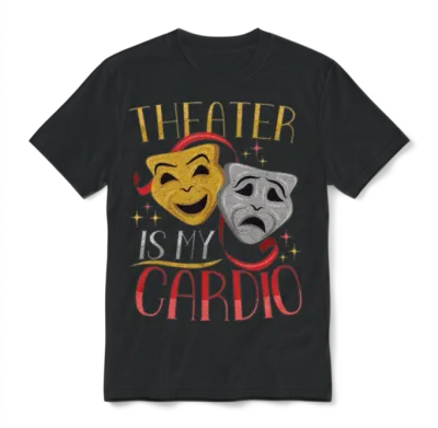 Theater Teacher Drama Teacher Theater Nerd Actor Unisex T-Shirt - Black