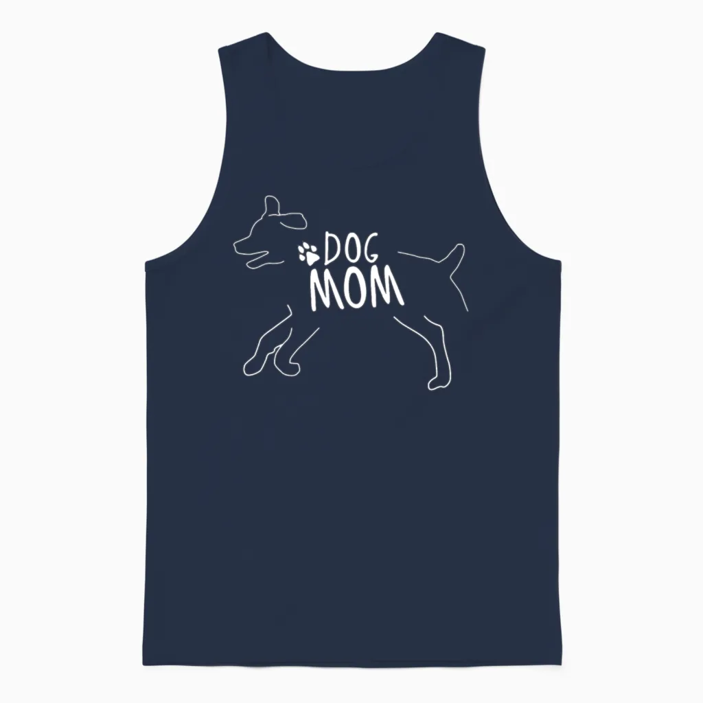 Dog - Dog Mom Mistress Unisex Tank Top in Navy