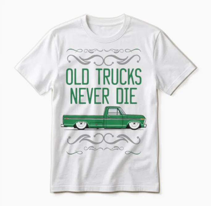 Keep on Truckin Seapine Green Unisex T-Shirt in White