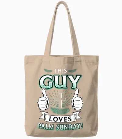This Guy Loves Palm Sunday Easter Faith Savior Tote Bags - Natural