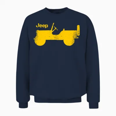 Jeep Willys Profile Unisex Sweatshirt - Navy