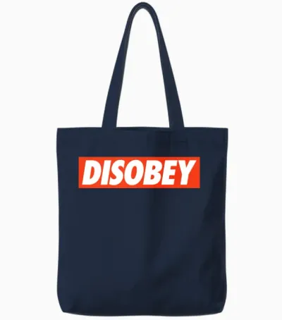 Disobey Tote Bags - Navy