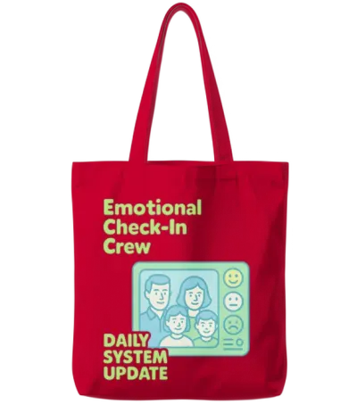 Fitness and Mental Health Tote Bags - Red