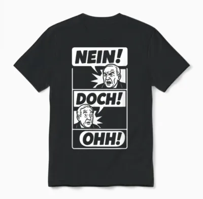 Nein! Doch! Ohh! - Kultreaktion in Comic Style Unisex T-Shirt - Black