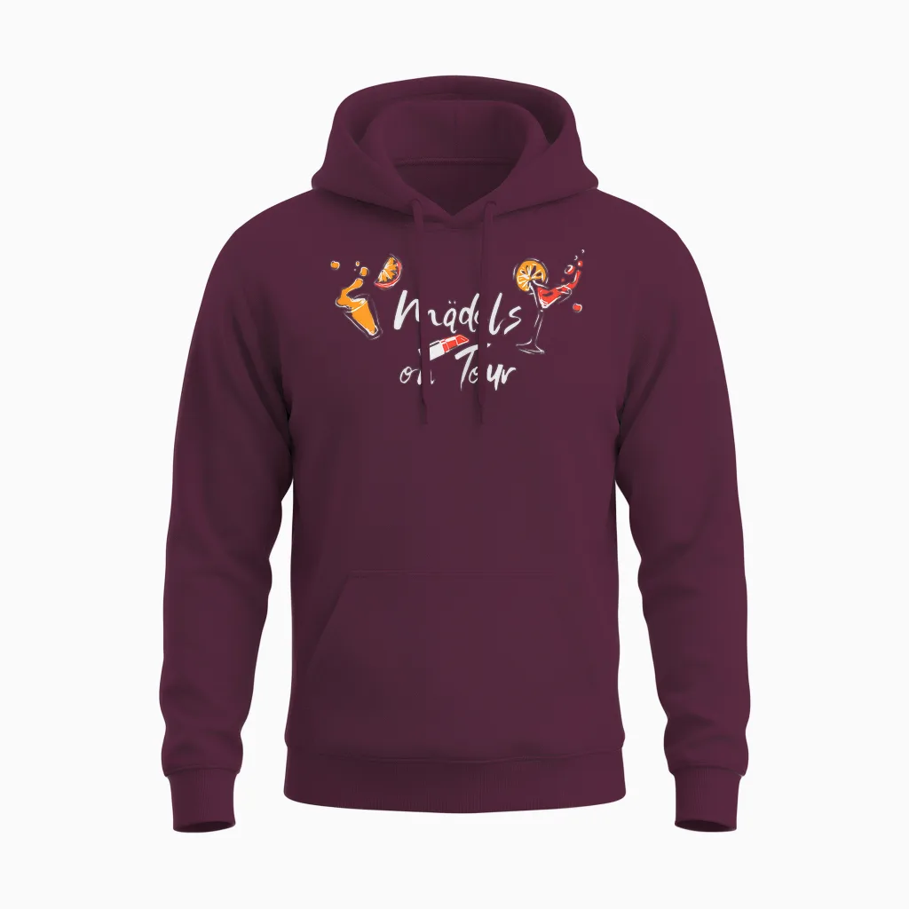 Women's Girls on Tour Girls Trip Girls Holiday Unisex Hoodie in Maroon