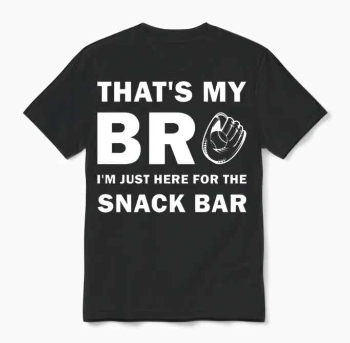 Funny Baseball - & Softball Unisex T-Shirt in Black
