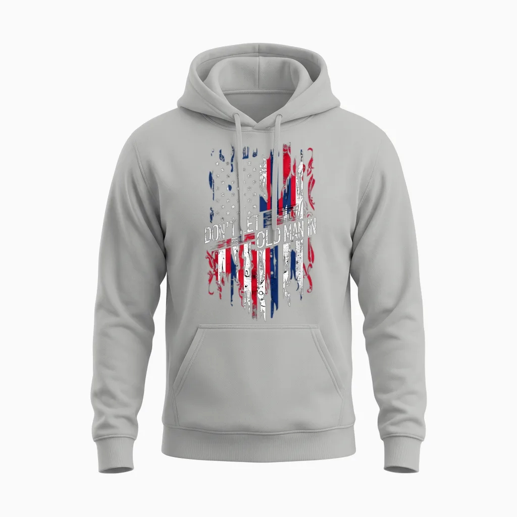 Don't Let the Old Man in - Vintage American Unisex Hoodie in Ash