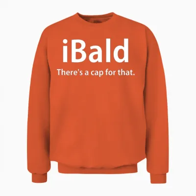 Ibald Bald Funny Unisex Sweatshirt - Orange