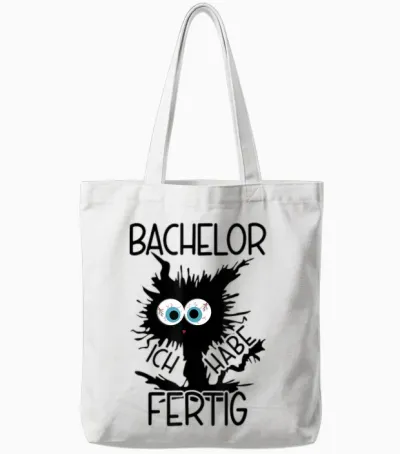 Bachelor Geschafft 2024 T-Shirt, Gray Tote Bags - White