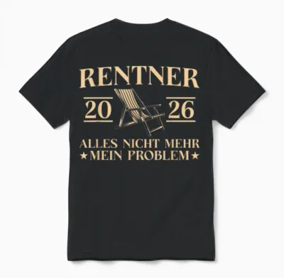 Men's Pensioner 2026 Retirement Deck Chair Retirement Unisex T-Shirt - Black
