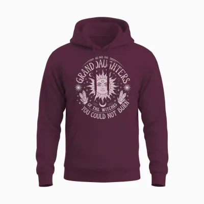 Sorcière Solaire Petite-Fille, Sorcière Magique Soleil Cristal Amusant Unisex Hoodie - Maroon