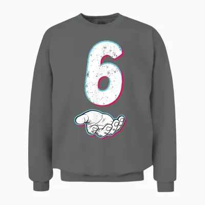 Number 67 Matching Six Seven 6 7 Meme 6 7 Halloween Costume Unisex Sweatshirt - Graphite Heather