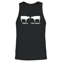 Small Cow Far Away Mens Funny Father Ted Dougal Ja Unisex Tank Top - Black – 2