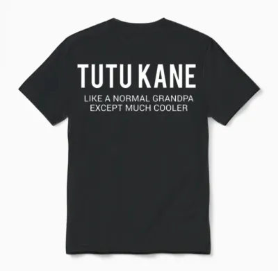 Tutu Kane Grandpa in Hawaiian Funny Unisex T-Shirt - Black