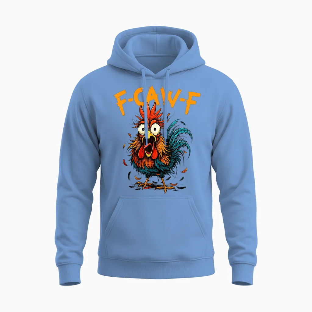F-Caw-F Funny Gifts Idea for Work F Caw F Funny Office Coffe Unisex Hoodie in Carolina Blue