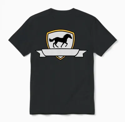 Banner Horse Coat Of Unisex T-Shirt - Black