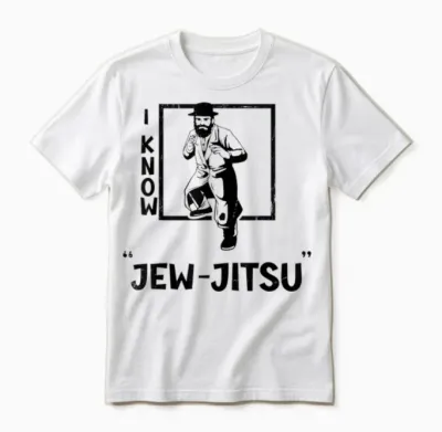 I Know the Jewjitsu I Know the Jewjitsu Funny Jiu Jitsu Jewish Mma Unisex T-Shirt - White