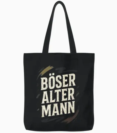 Böser Alter Mann - Böser Humor Schwarzer Humor Tote Bags - Black