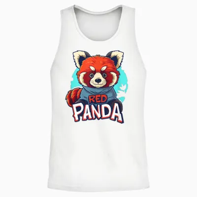 Joli Costume De Panda Rouge Pour Adultes Et Enfants Unisex Tank Top - White