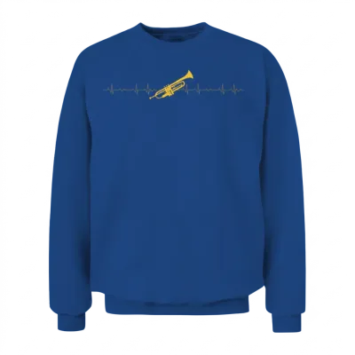 Trumpet - Trumpet Heartbeat Unisex Sweatshirt - Royal
